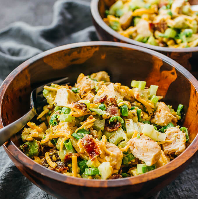Keto Chicken Salad Recipes
 Keto Chicken Salad With Bacon Avocado & Caesar Dressing