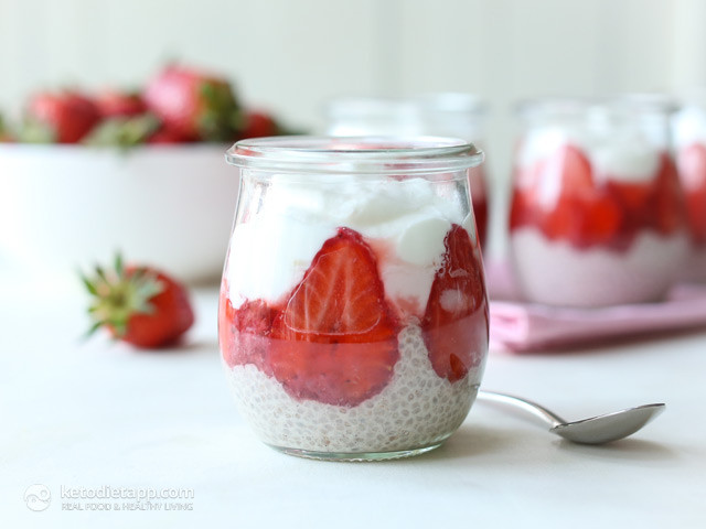 Keto Diet Strawberries
 Keto Strawberry Breakfast Chia Jars