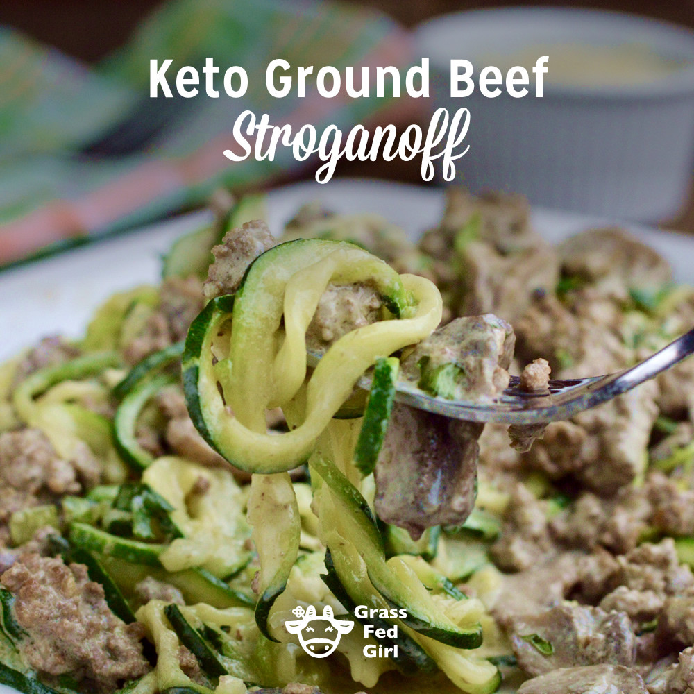 Keto Ground Beef
 Keto Ground Beef Stroganoff Noodles