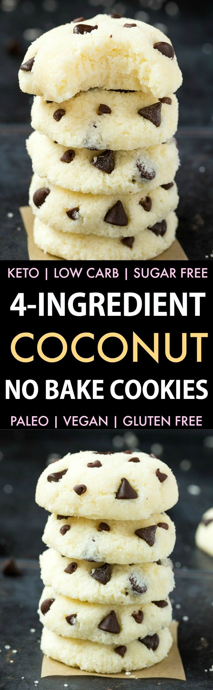 Keto No Bake Cookies Without Coconut
 4 Ingre nt Paleo Vegan Coconut No Bake Cookies Keto