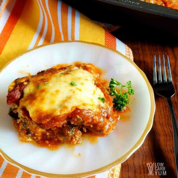 Keto Vegetarian Lasagna Keto Lasagna with Meatza Layers