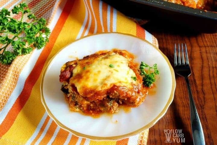 Keto Vegetarian Lasagna Keto Lasagna with Meatza Layers