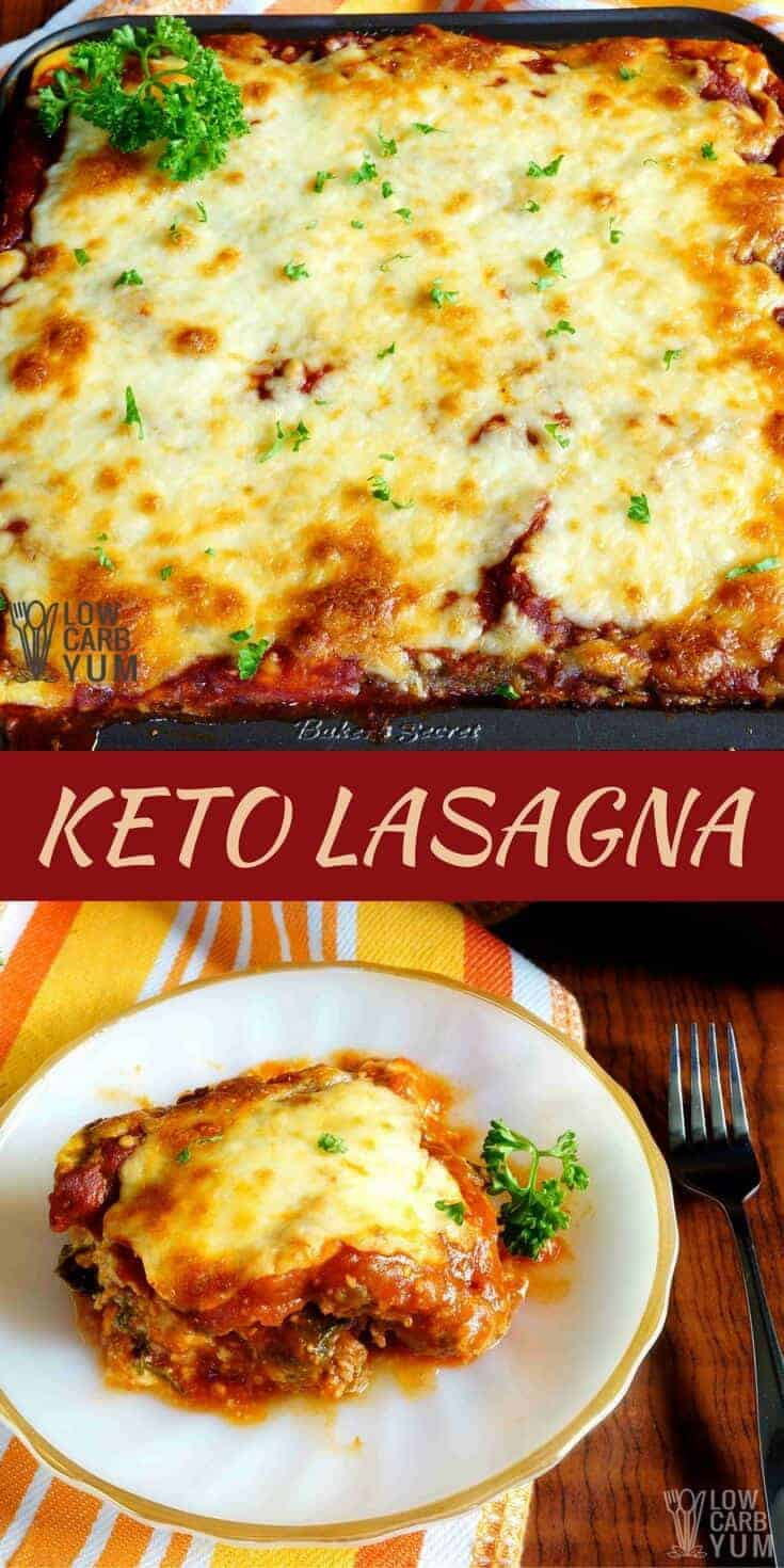 Keto Vegetarian Lasagna Keto Lasagna with Meatza Layers