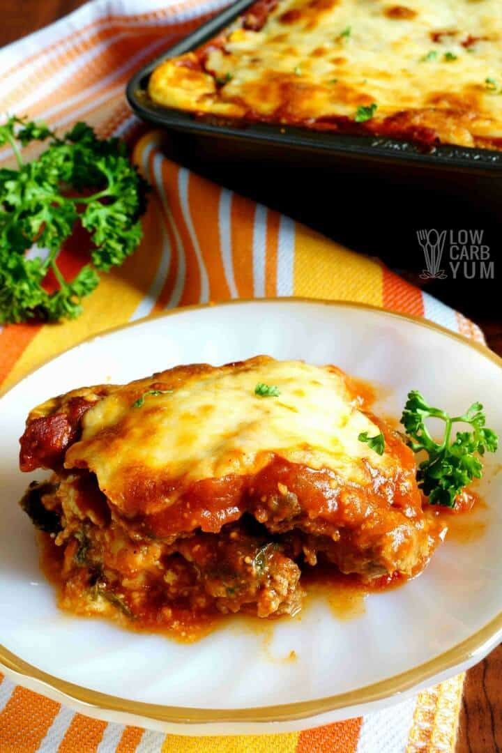 Keto Vegetarian Lasagna Keto Lasagna with Meatza Layers