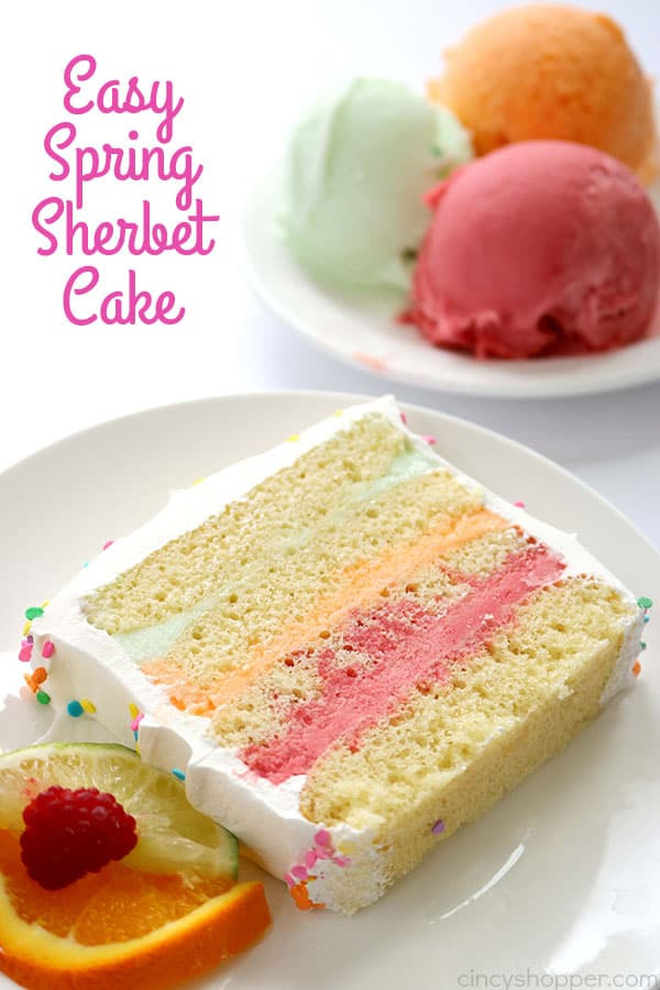 Light Easter Desserts
 Easy Spring Sherbet Cake CincyShopper