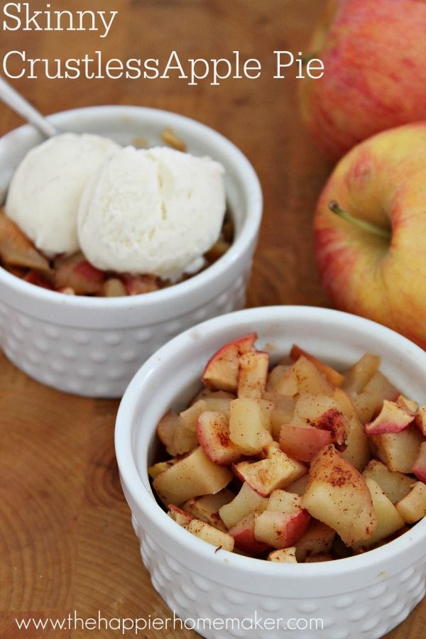 Low Calorie Apple Desserts
 Skinny Apple Pie this crustless apple pie is the perfect