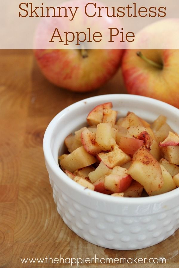 Low Calorie Apple Desserts
 Skinny Apple Pie this crustless apple pie is the perfect