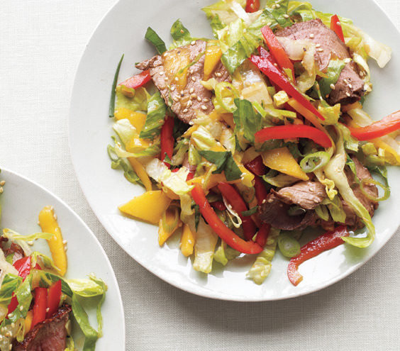 Low Calorie Asian Recipes
 Asian Steak Salad With Mango