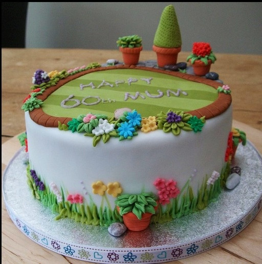 Low Calorie Birthday Cake
 Garden Cake Sweets Pinterest