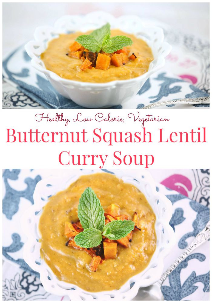 Low Calorie Butternut Squash Recipes
 Butternut Squash Lentil Coconut Curry Soup