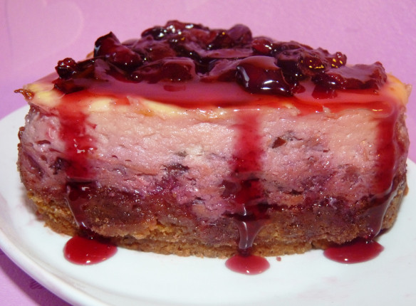 Low Calorie Cheesecake Recipe
 Baked Cherry and Amaretto Cheesecake