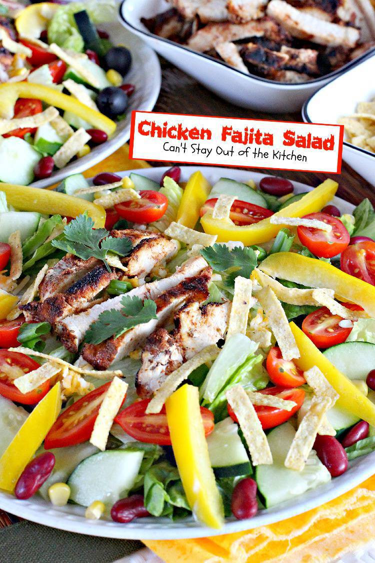 Low Calorie Chicken Fajitas
 Chicken Fajita Salad Can t Stay Out of the Kitchen