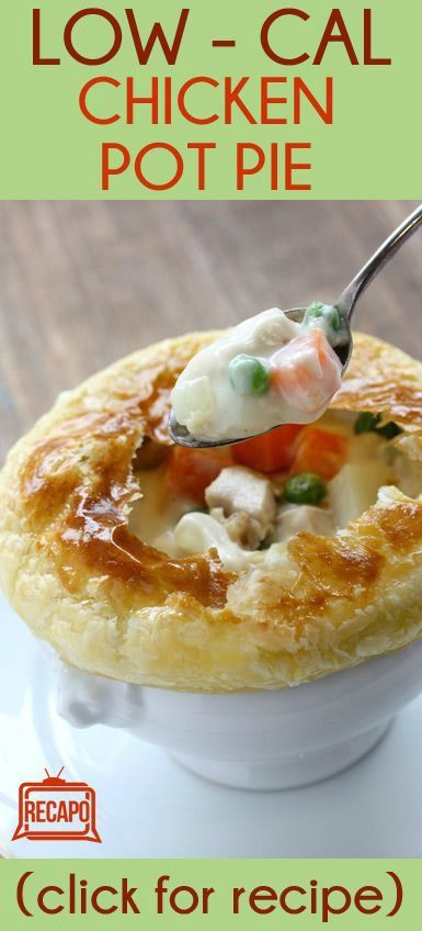 Low Calorie Chicken Pot Pie Recipe
 Chicken pot pies Pot pies and Healthy meals for kids on