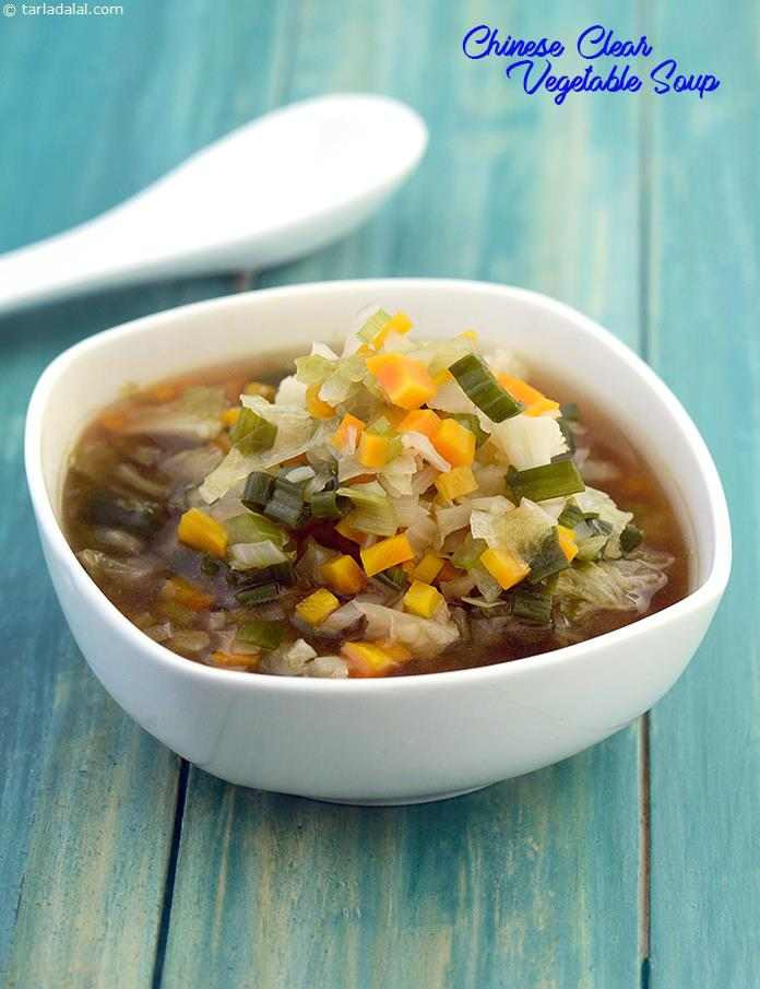 Low Calorie Chicken Soup
 chicken clear soup recipe tarla dalal