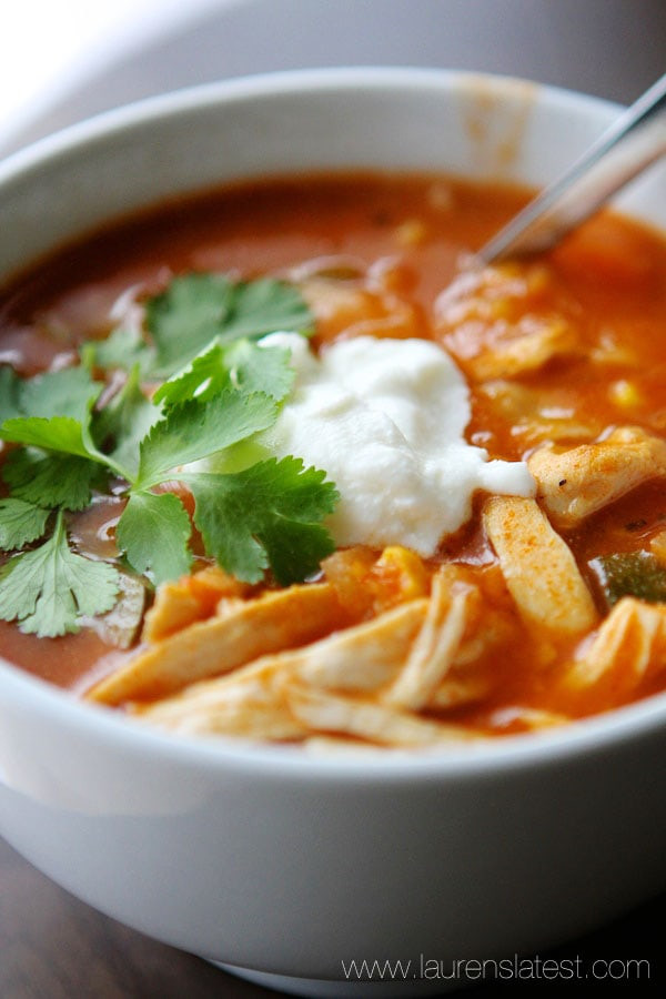 Low Calorie Chicken Tortilla Soup
 Easy Chicken Healthy Tortilla Soup