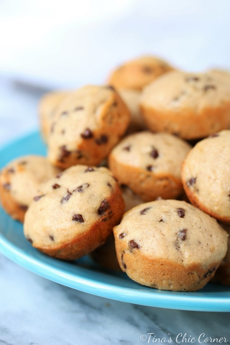 Low Calorie Chocolate Chip Muffins
 Low Calorie Mini Chocolate Chip Muffins – Tina s Chic Corner