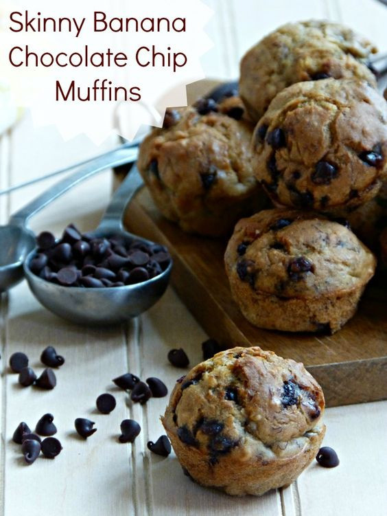 Low Calorie Chocolate Chip Muffins
 Skinny Banana Chocolate Chip Muffin Recipe