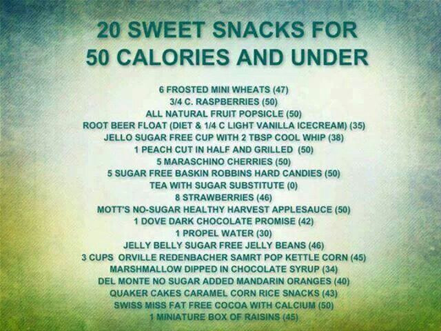 Low Calorie Desserts Under 50 Calories
 Snacks under 50 Calories