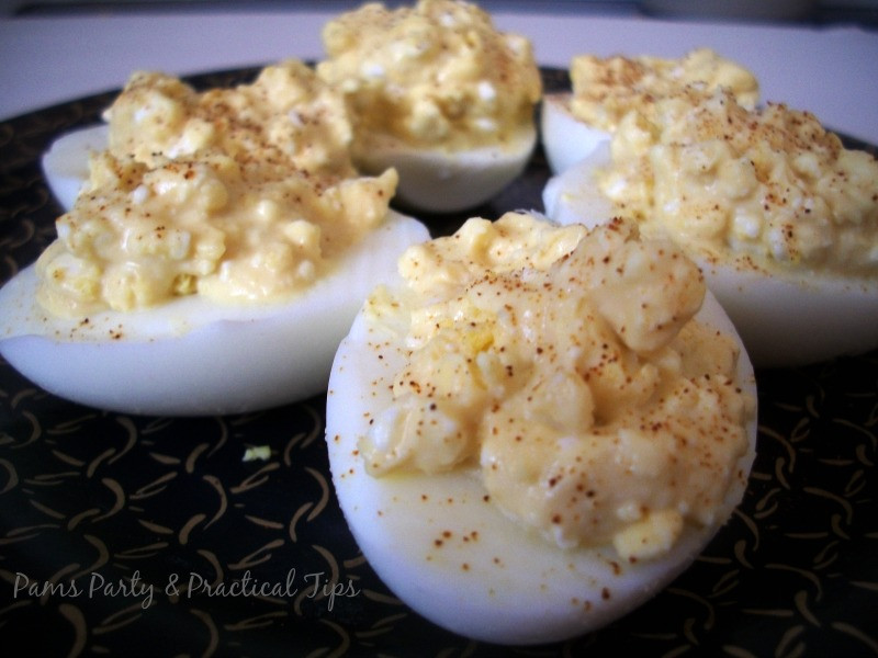 Low Calorie Deviled Eggs
 Pams Party & Practical Tips Lower Fat Deviled Eggs