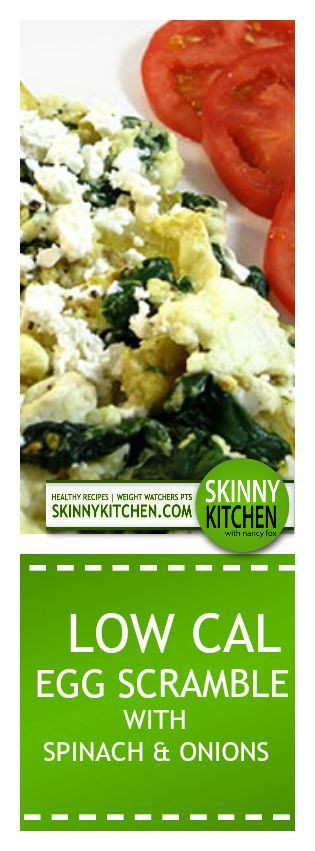 Low Calorie Egg Recipes
 Low Calorie Egg White Scramble With Spinach and ions