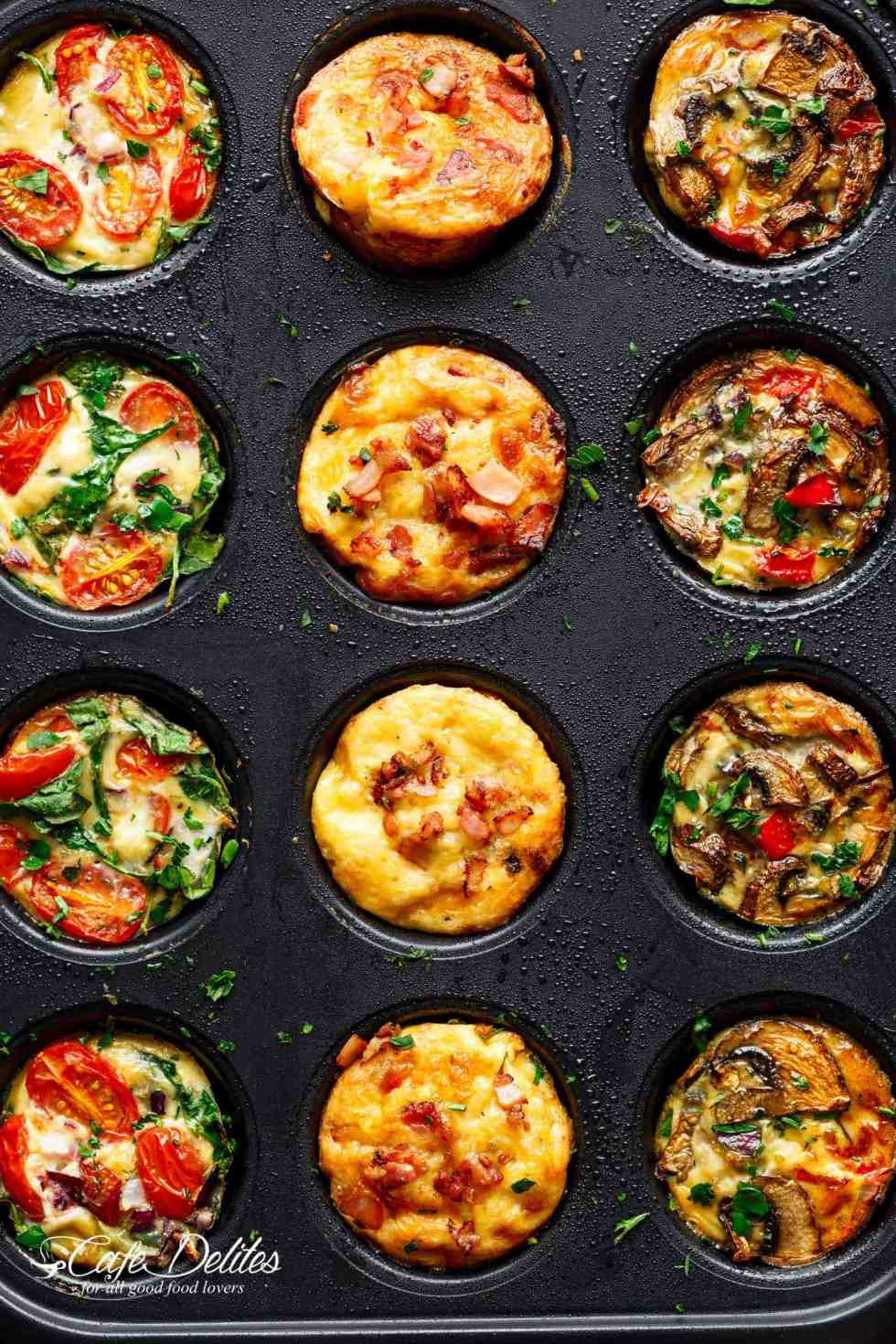 Low Calorie Egg Recipes
 Breakfast Egg Muffins 3 Ways Meal Prep Cafe Delites