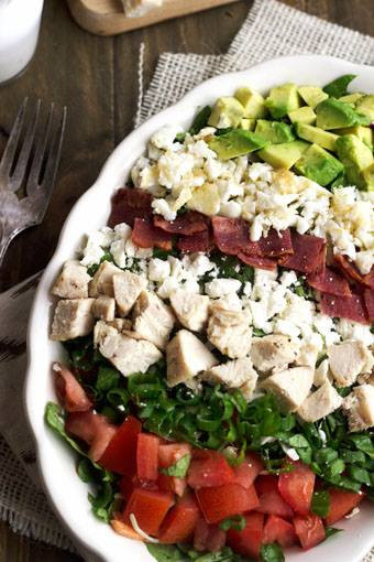 Low Calorie Fast Food Salads
 Healthy Recipe High Protein Skinny Cobb Salad Low Carbs