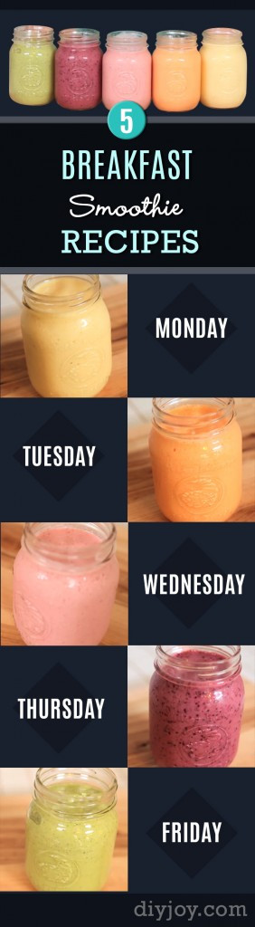 Low Calorie High Protein Smoothies Recipes
 Monday to Friday 5 Ultimate Breakfast Smoothie Recipes