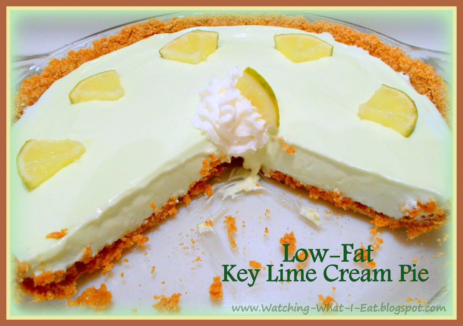 Low Calorie Key Lime Pie
 Watching What I Eat Key Lime Cream Pie with No Bake