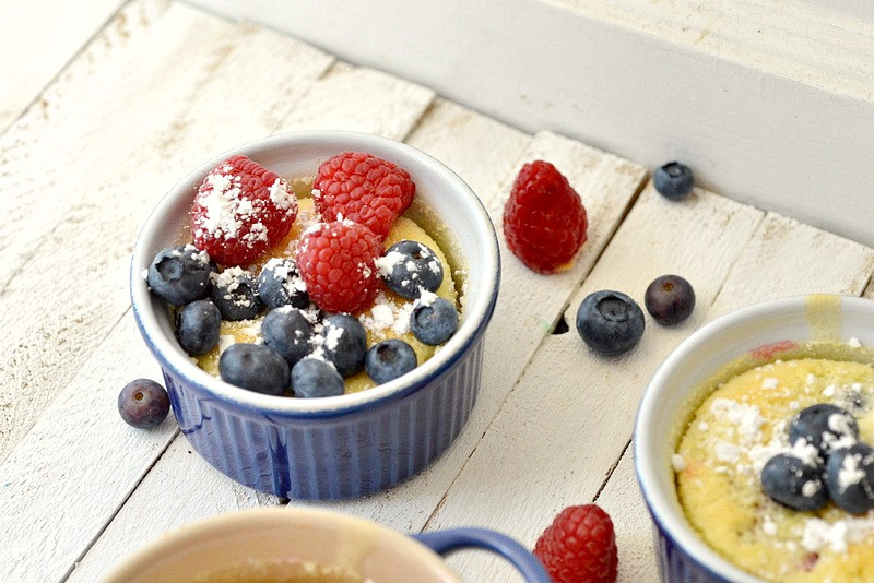 Low Calorie Lemon Desserts
 Light Lemon Pudding with Blueberries & Raspberries Recipe