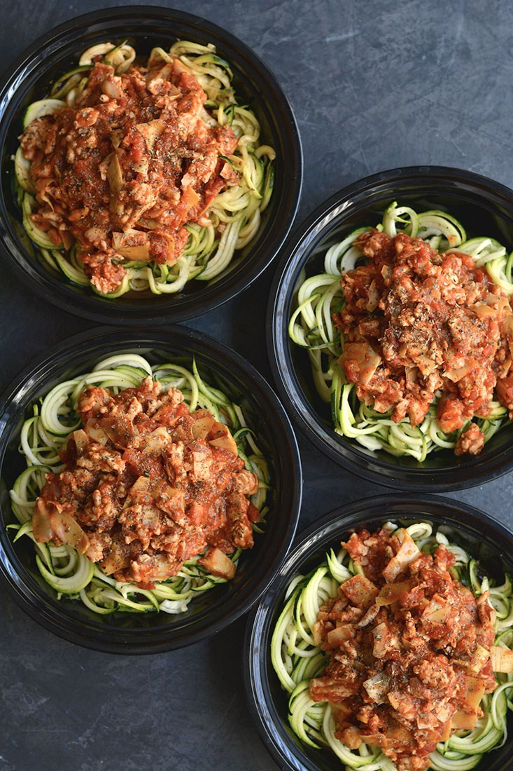 Low Calorie Meal Prep Recipes
 Meal Prep Bolognese with Zucchini Noodles Paleo GF Low Cal