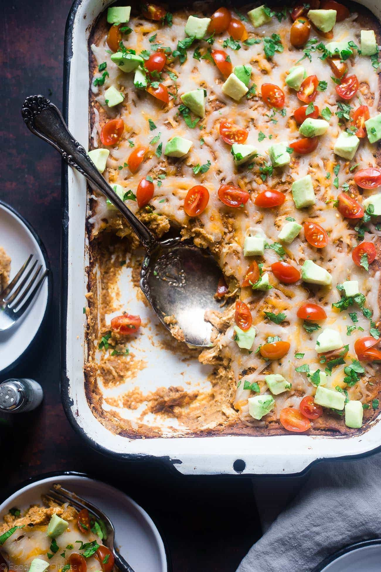 Low Calorie Mexican Casserole
 Chicken Enchilada Casserole with Cauliflower