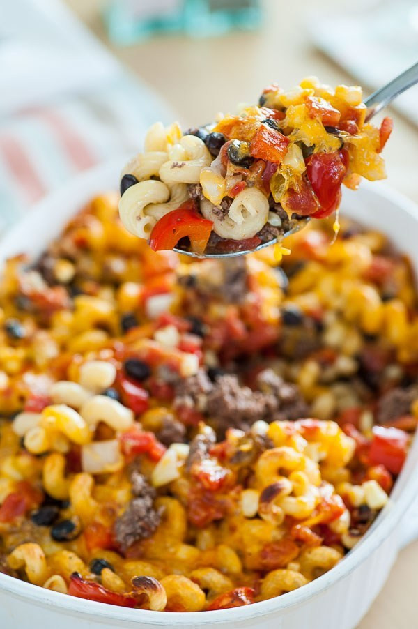 Low Calorie Mexican Casserole
 Tex Mex Ground Beef Casserole