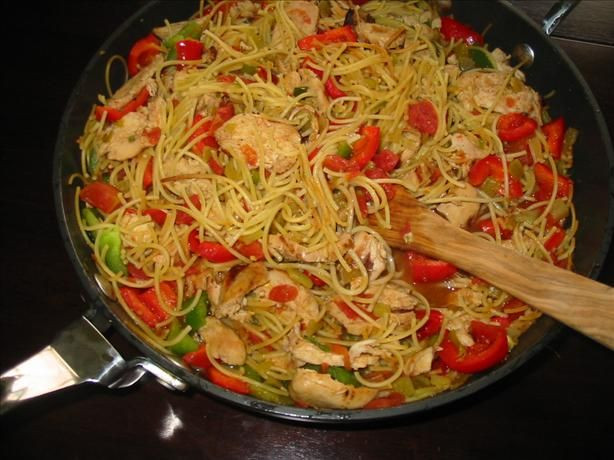 Low Calorie Mexican Food Recipes
 Mexican Style Pasta With Chicken and Peppers from Food