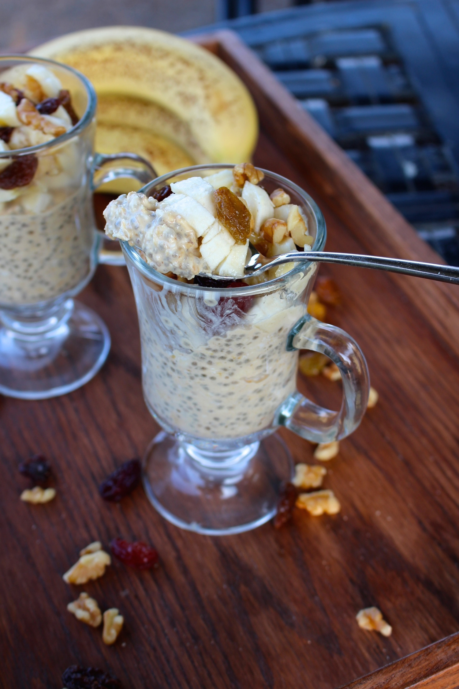 Low Calorie Overnight Oats
 Low Fat Vegan Peanut Butter Overnight Oats