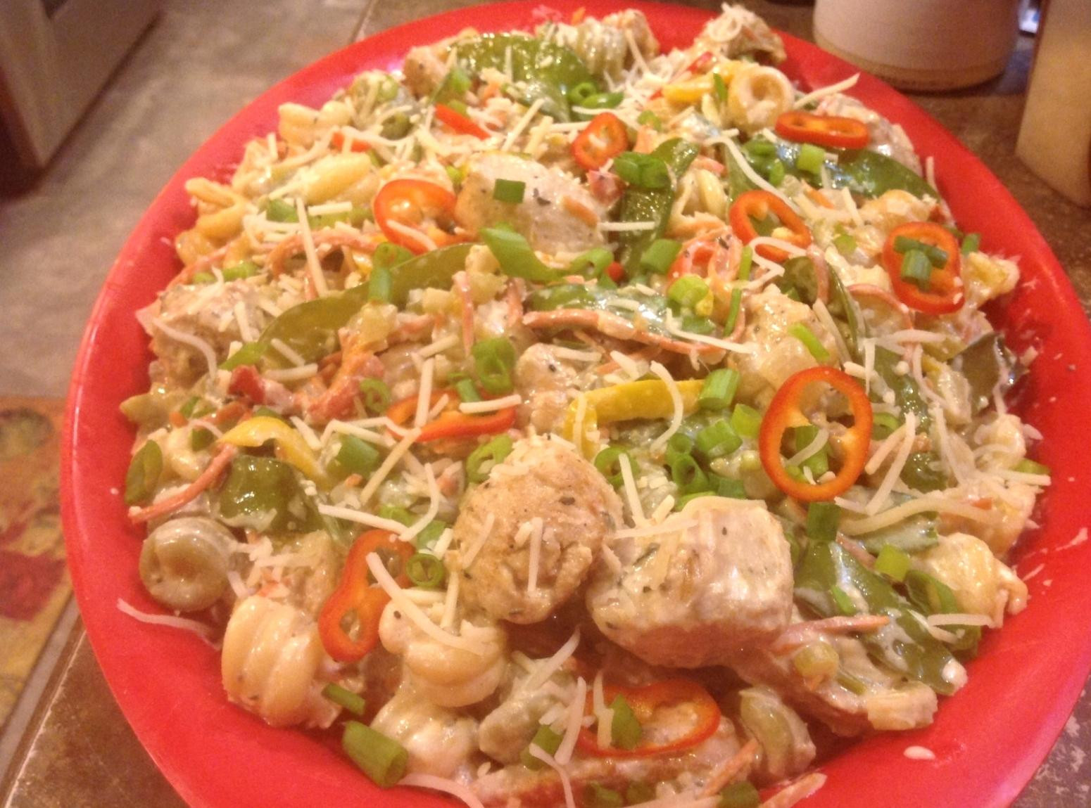 Low Calorie Pasta Recipes With Chicken
 LOW FAT CHICKEN & PASTA N CREAM SAUCE WITH VEGGIES Recipe
