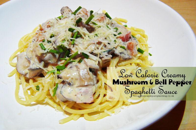 Low Calorie Pasta Sauce Recipes
 Low Calorie Creamy Mushroom & Bell Pepper Spaghetti Sauce