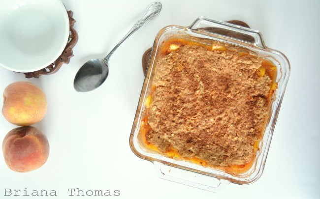 Low Calorie Peach Cobbler
 Peach Cobbler Briana Thomas