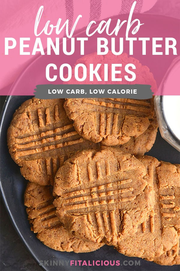 Low Calorie Peanut Butter Cookies Recipe
 Low Carb Peanut Butter Cookies Low Calorie GF Skinny