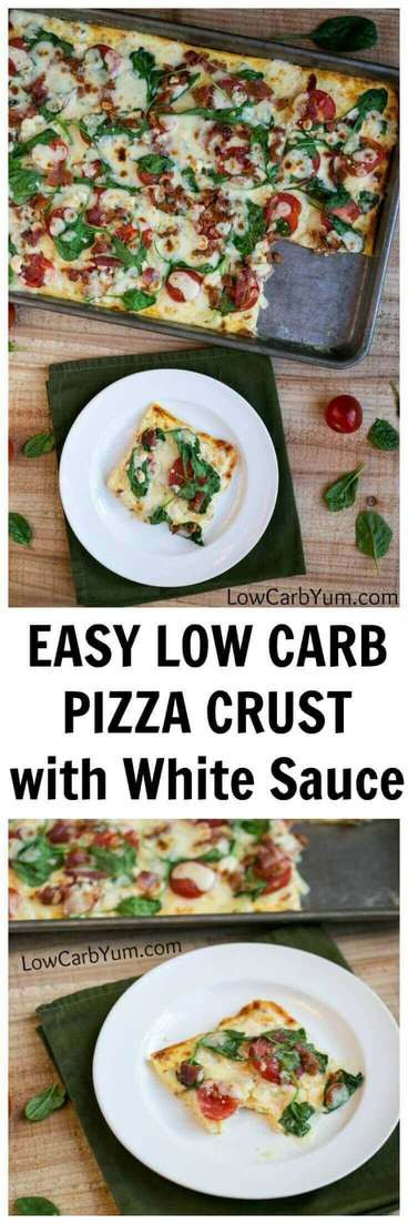 Low Calorie Pizza Sauce
 Easy Low Carb Pizza Crust with White Sauce
