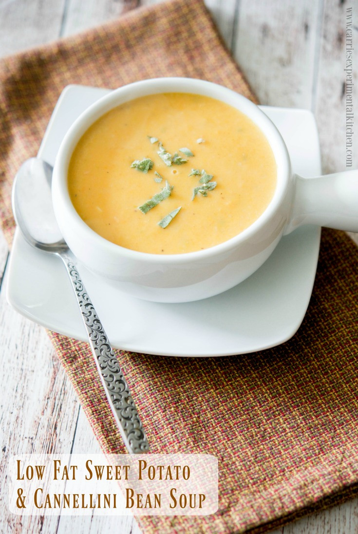 Low Calorie Potato Soup
 Healthy Low Fat Sweet Potato & Cannellini Bean Soup