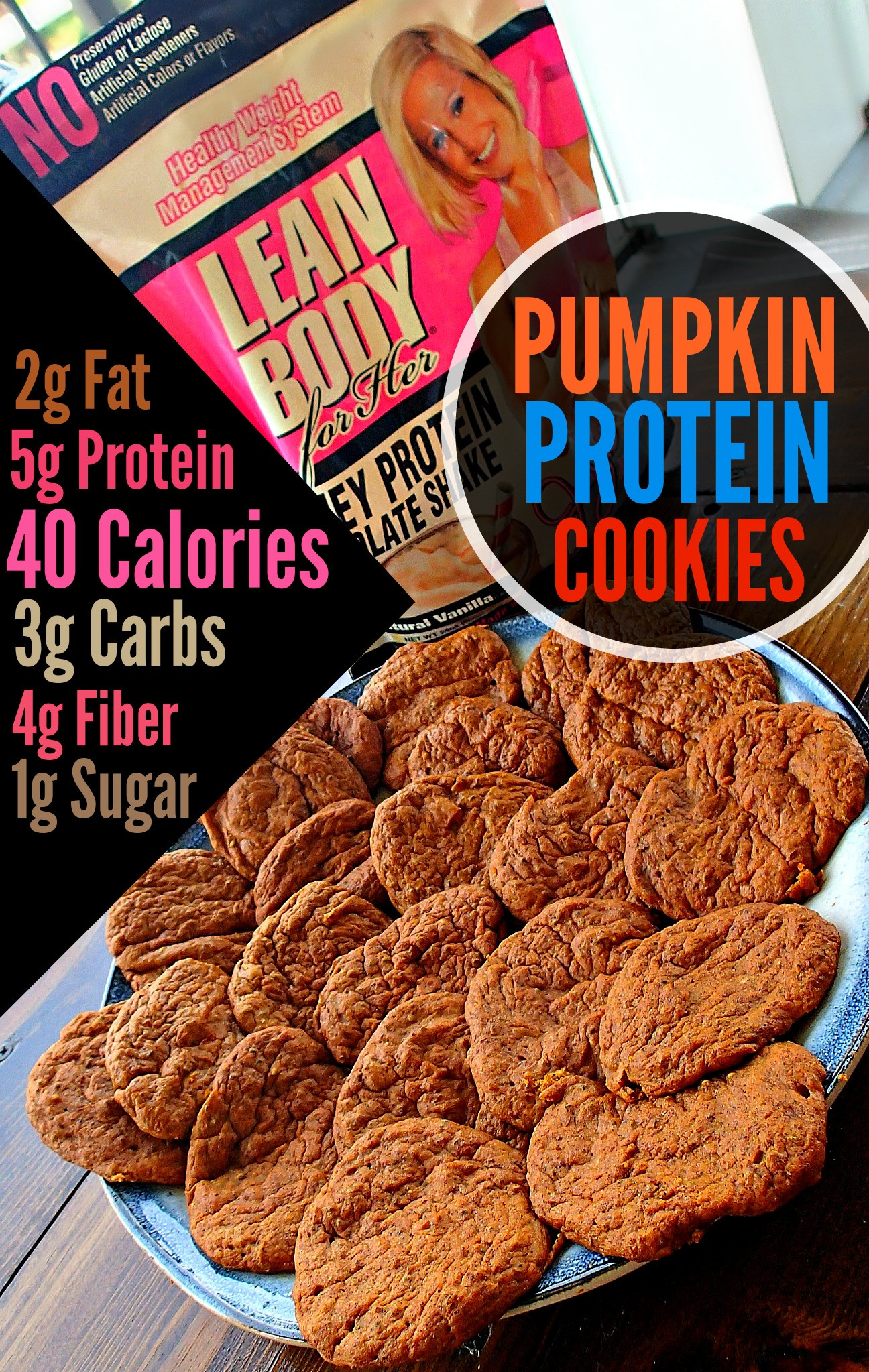 Low Calorie Pumpkin Cookies
 Low Carb 40 Calorie Pumpkin Protein Cookies