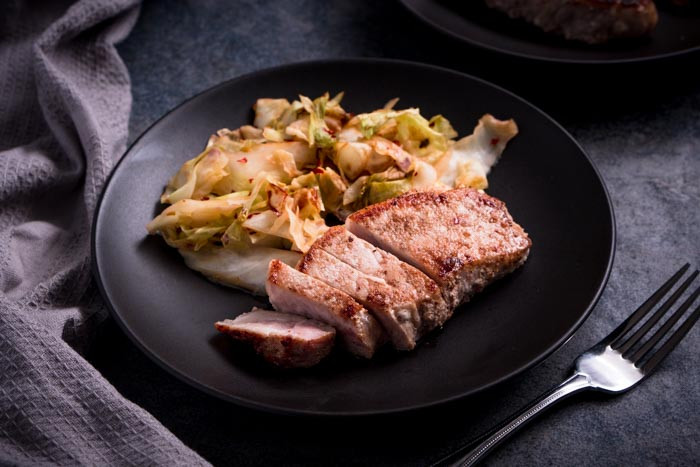 Low Calorie Recipes For Pork Chops
 Pork Chops & Cabbage Dinner Recipe [Low Carb] KETOGASM