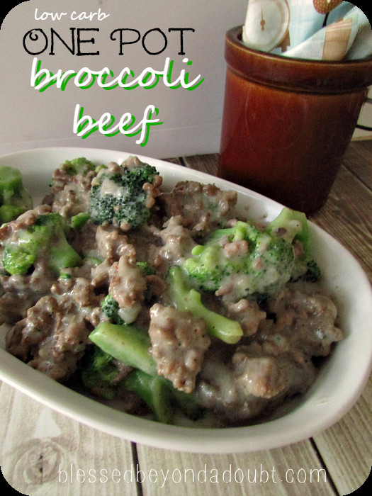 Low Calorie Recipes Ground Beef
 e Pot Low Carb Beef Broccoli Recipe Blessed Beyond A Doubt