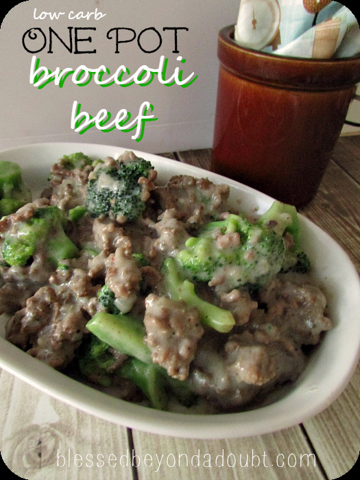 Low Calorie Recipes With Ground Beef
 e Pot Low Carb Beef Broccoli Recipe Blessed Beyond A Doubt