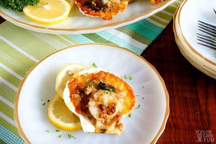 Low Calorie Scallop Recipes
 Baked Sea Scallops with Crispy Gluten Free Topping