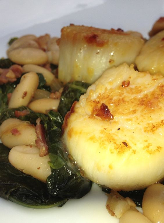 Low Calorie Scallop Recipes
 Low calorie White Bean Scallop and Kale meal Perfect