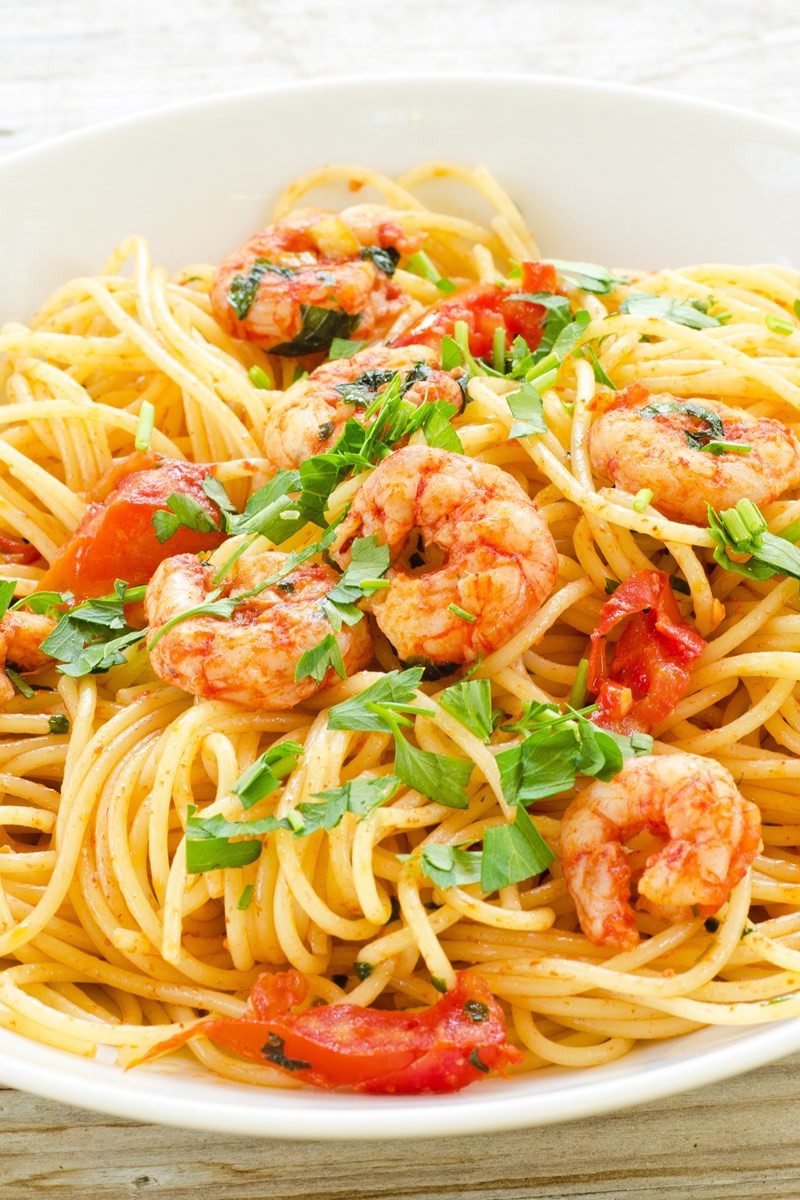 Low Calorie Shrimp Pasta
 Easy Low Fat Spicy Shrimp Pasta