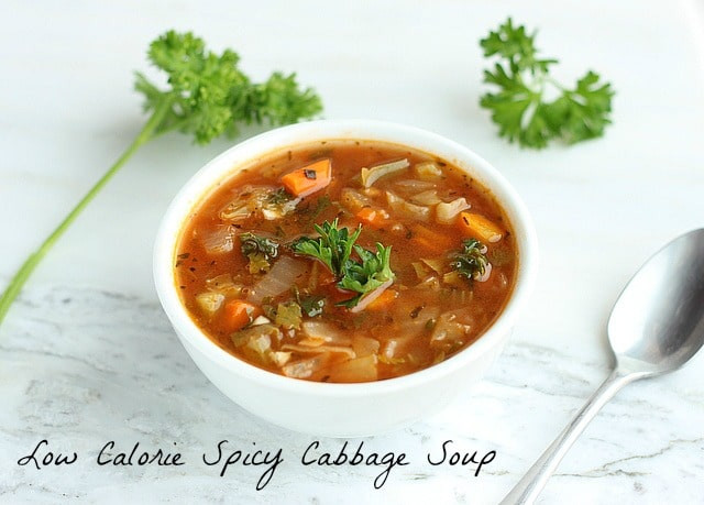 Low Calorie Soup Recipes
 Low Calorie Spicy Cabbage Soup Oatmeal with a Fork