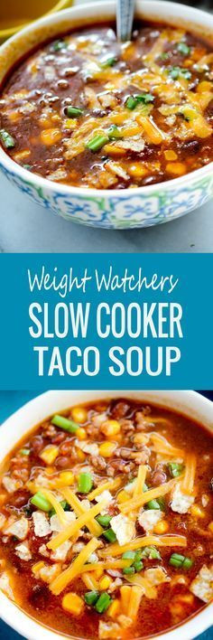 Low Calorie Soup Recipes Weight Watchers
 Slow Cooker Chicken Fajita Chili Recipe