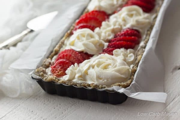 Low Calorie Strawberry Desserts
 No Bake Sugar Free Strawberry Cheesecake Tart low carb